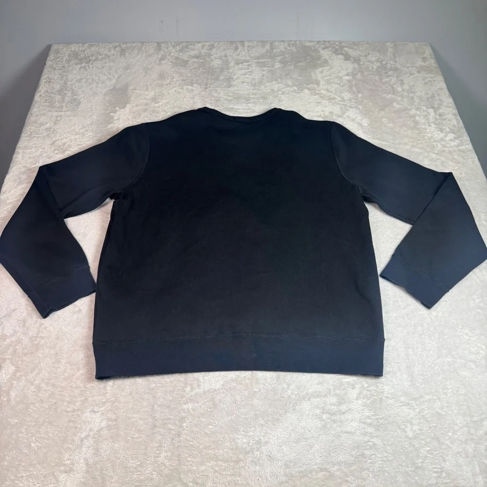 Polo Ralph Lauren Mens Black Big Pony Red Chenille Logo Crewneck Sweatshirt L